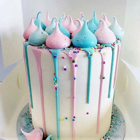 Baby Gender Reveal Drip Cake | Cake & Bake Kiwi